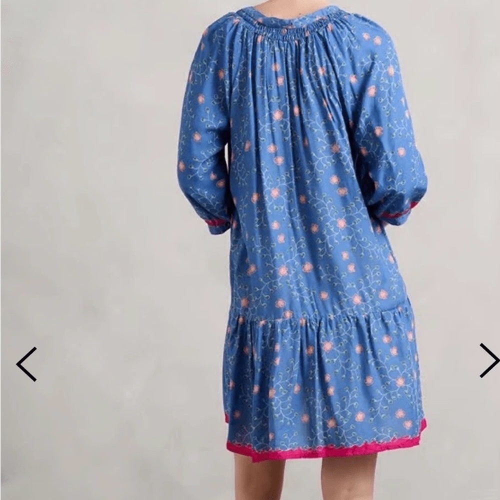 New Natalie Martin Stevie Dress size Small blue floral print - Picture 2 of 8